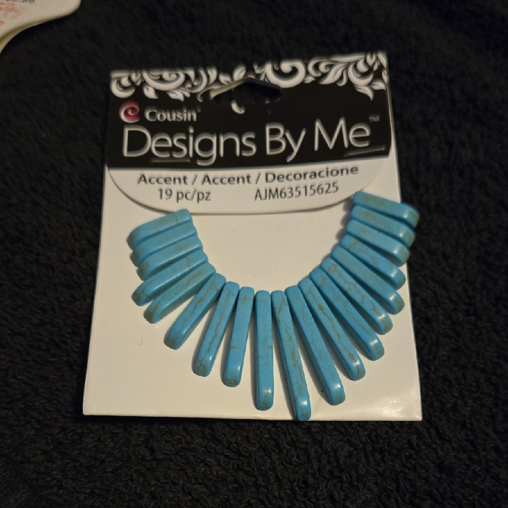 Blue Statement Necklace with Turquoise Spikes